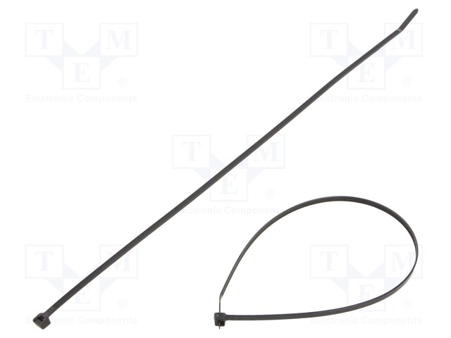 Cable tie; L: 394mm; W: 4.8mm; polyamide; 222N; black; Ømax: 114mm