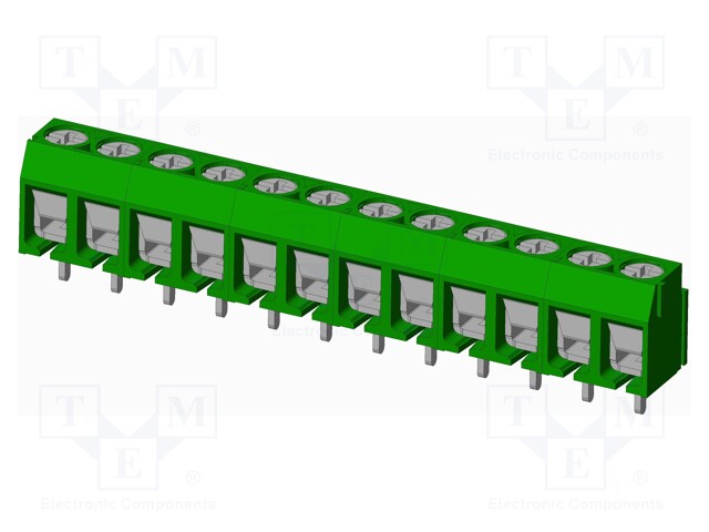 Connector: PCB terminal block; terminal; Plating: tinned; on PCBs