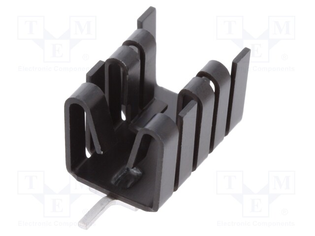 Heatsink: moulded; TO221; black; L: 25.4mm; W: 14.5mm; H: 13.51mm