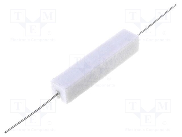 Resistor: wire-wound; cement; THT; 1Ω; 10W; ±5%; 10x9x49mm