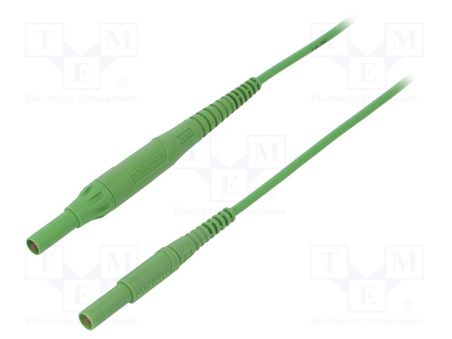 Test lead; PVC; 2m; green; 8A; Cond.cross sec: 1mm2