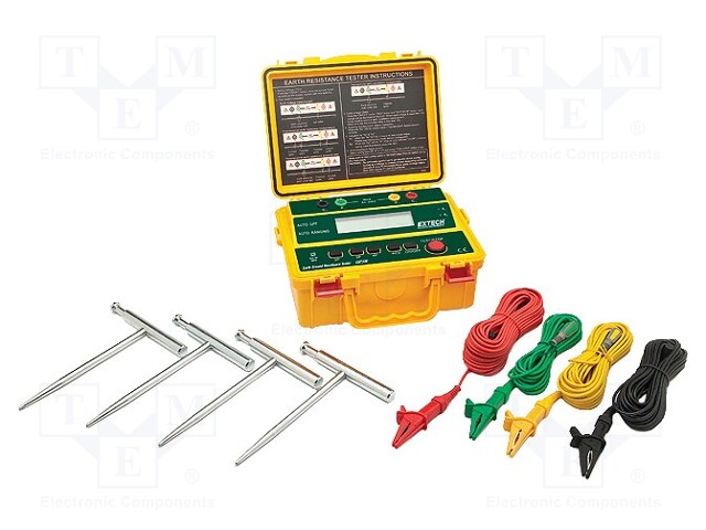 Earthing resistance meter; LCD; Test volt: max 300 V; 1.43kg