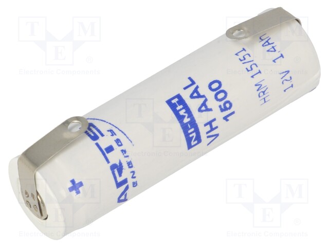 Re-battery: Ni-MH; AA; 1.2V; 1500mAh; Leads: soldering lugs; 4.2A