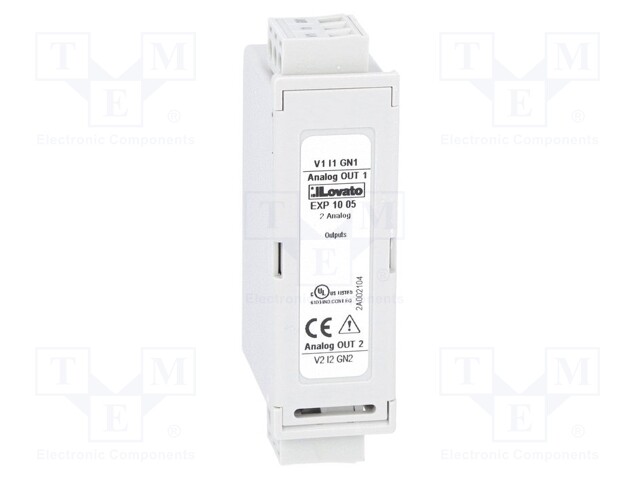 Extension module; for DIN rail mounting; Output: analogue x2