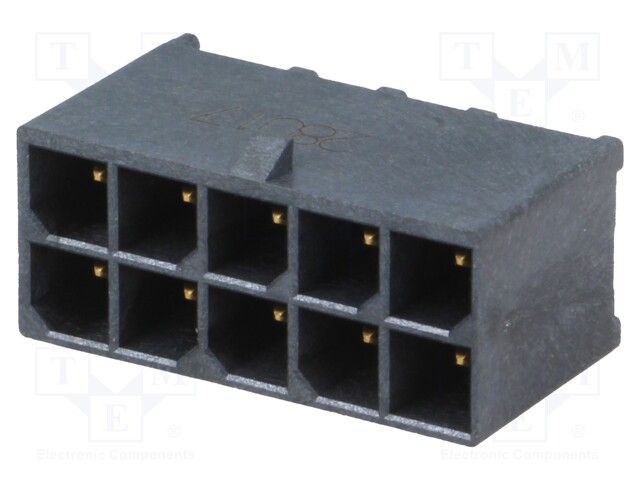 Socket; wire-board; male; Mega-Fit; 5.7mm; PIN: 10; Layout: 2x5; 23A