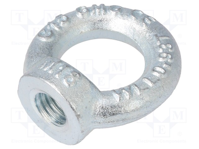 Lifting eye nut; eye; M18; steel; Plating: zinc; DIN: 582; 40mm