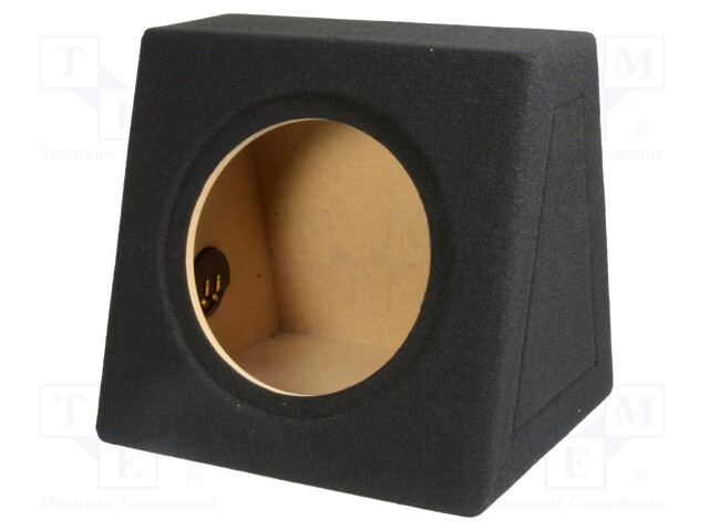 Car loudspeaker enclosure; MDF; black; textil; 20l; 250mm