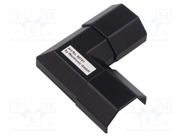 Angle connector; black; W: 33mm; H: 18mm