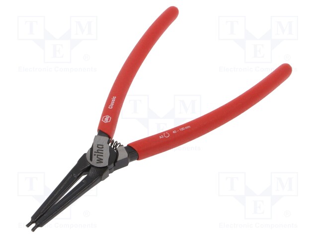 Pliers; internal circlip; Ring: external; Pliers len: 225mm