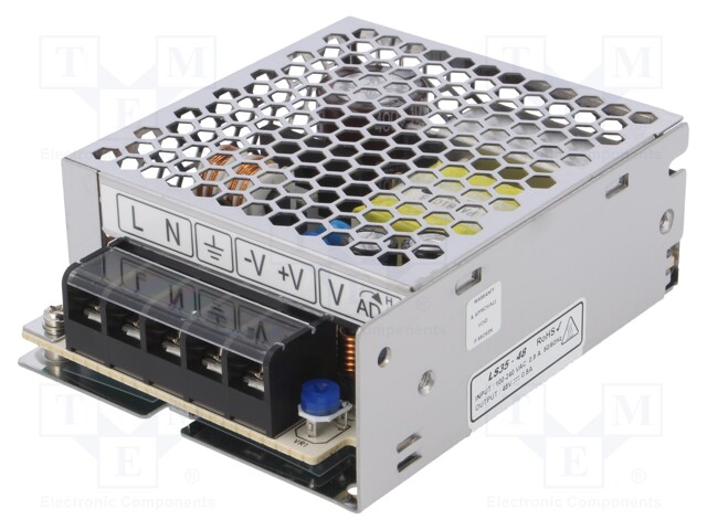 Power supply: industrial; single-channel,universal; 35W; 48VDC