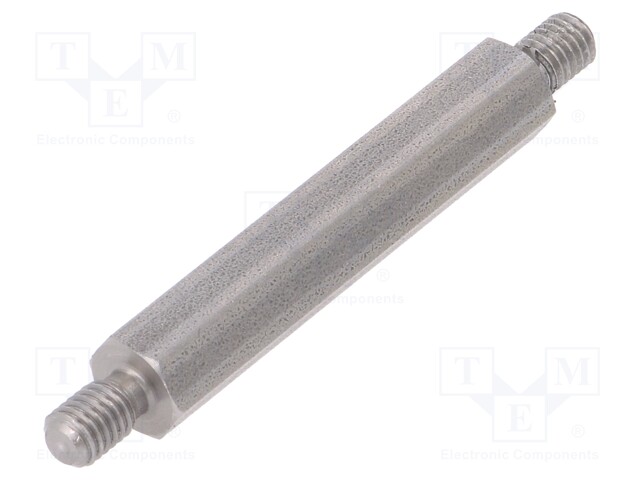 Screwed spacer sleeve; 45mm; Ext.thread: M5; hexagonal