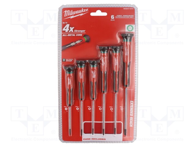 Kit: screwdrivers; precision; Torx®; 6pcs.