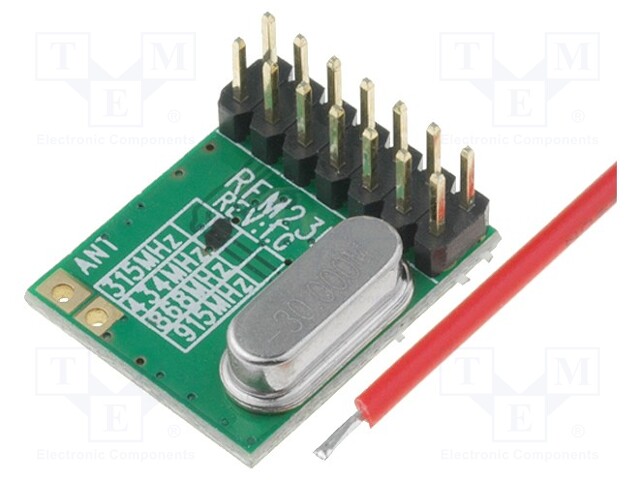 Module: RF; FM transceiver; FSK; 433.92MHz; SPI; -121dBm; 13dBm