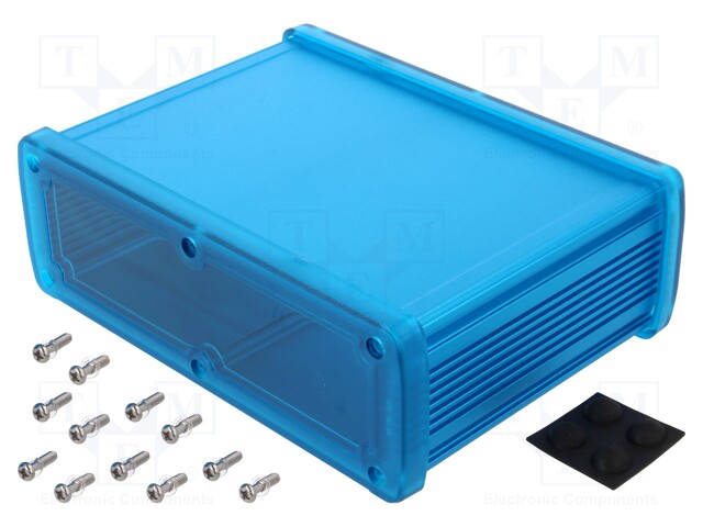 Enclosure: multipurpose; X: 177.6mm; Y: 129mm; Z: 61.1mm; blue