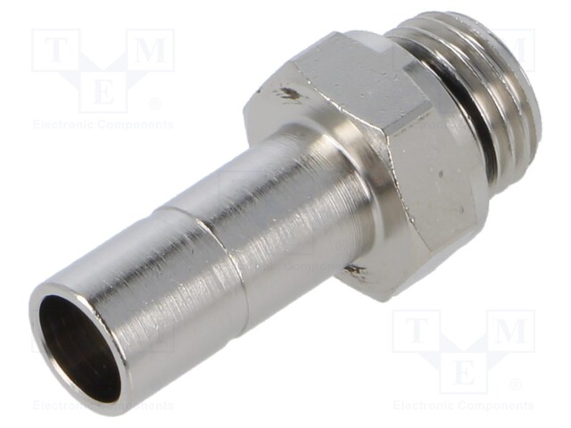 Metal connector; threaded,plug-in; 1/4"; -0.99÷20bar; 10mm