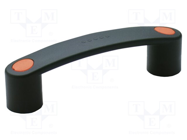 Handle; Mat: technopolymer (PA); black; H: 42mm; L: 159mm; orange