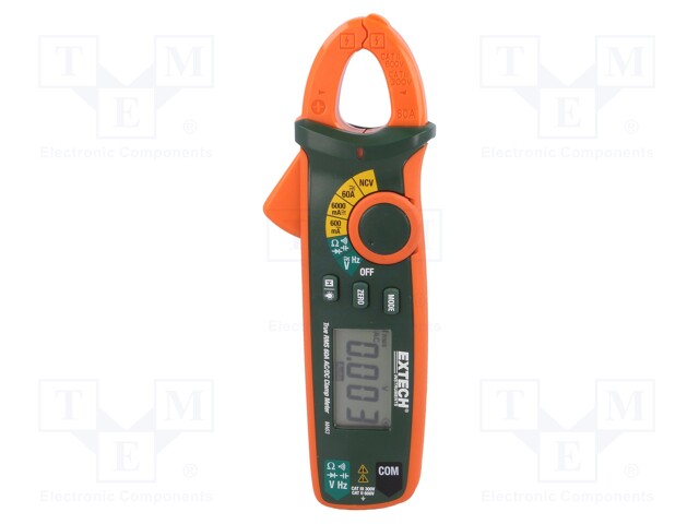 AC/DC digital clamp meter; Øcable: 18mm; I DC: 60A; I AC: 60A