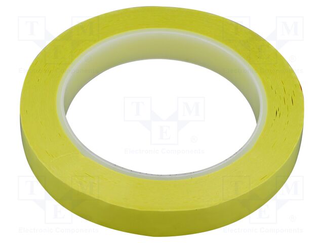 Tape: electrical insulating; W: 15mm; L: 66m; Thk: 0.063mm; yellow