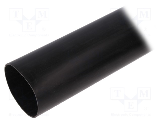 Heat shrink sleeve; glued; 3.5: 1; 68mm; L: 1m; black