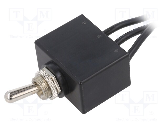 Switch: toggle; Pos: 2; SPDT; ON-ON; 25A/12VDC; Leads: 305mm leads