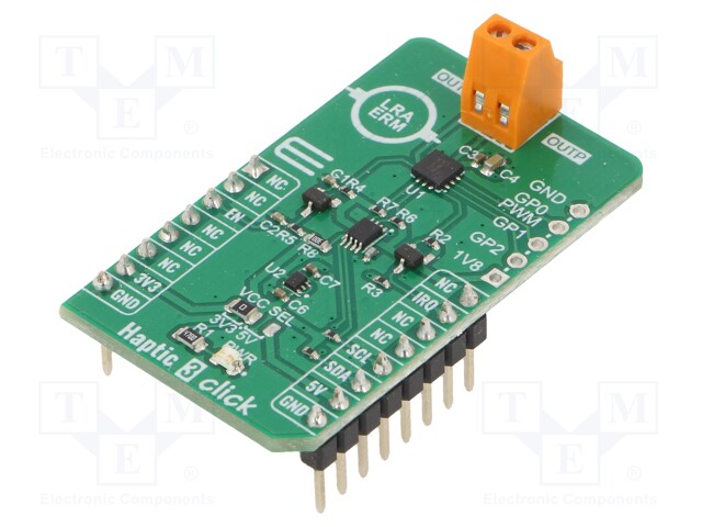 Click board; vibration motor driver; I2C; DA7282; 3.3VDC,5VDC