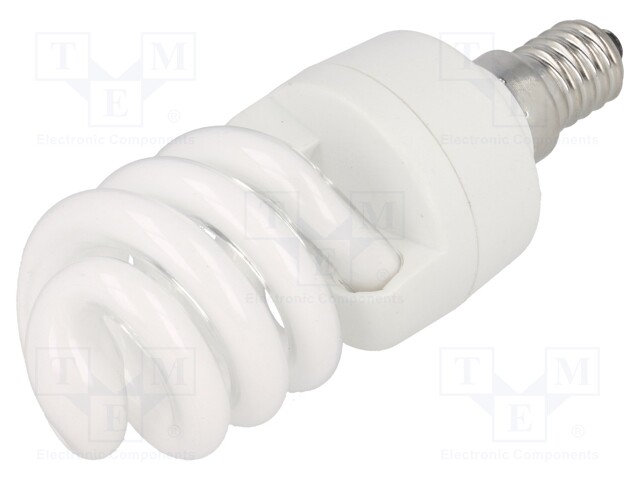 Fluorescent lamp: compact; 15W; L: 110mm; 2700K; Cap: E14; Ø: 41mm