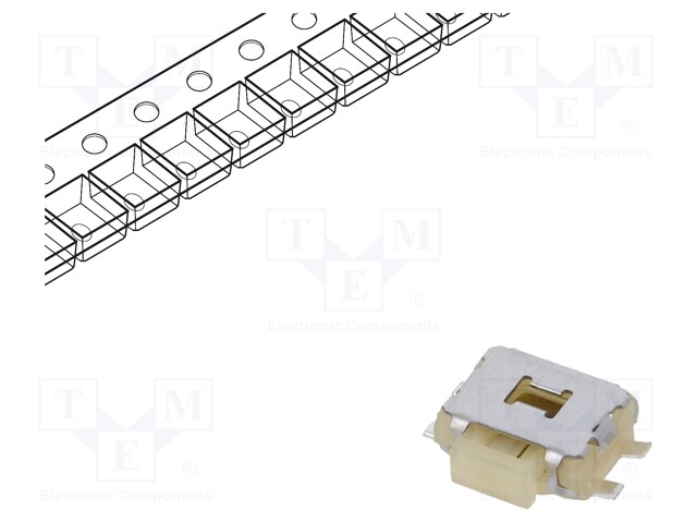 SWITCH, TACTILE, SPST, 50mA, SMD