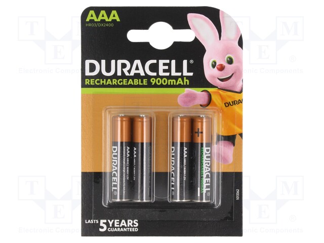 Re-battery: Ni-MH; AAA,R3; 1.2V; 850mAh; Package: blister