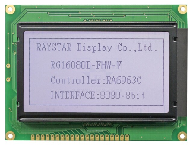 Display: LCD; graphical; 160x80; FSTN Positive; 93x70x13.6mm; LED