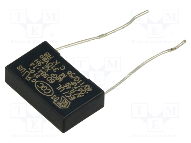 Capacitor: polypropylene; X2; 47nF; 15mm; ±20%; 18x5x11mm; 310VAC