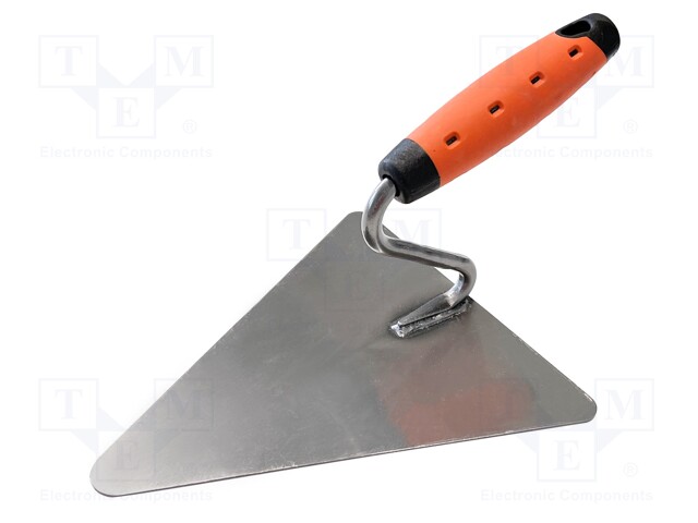 Trowel; triangular; carbon steel; 180mm; Handle material: 2K