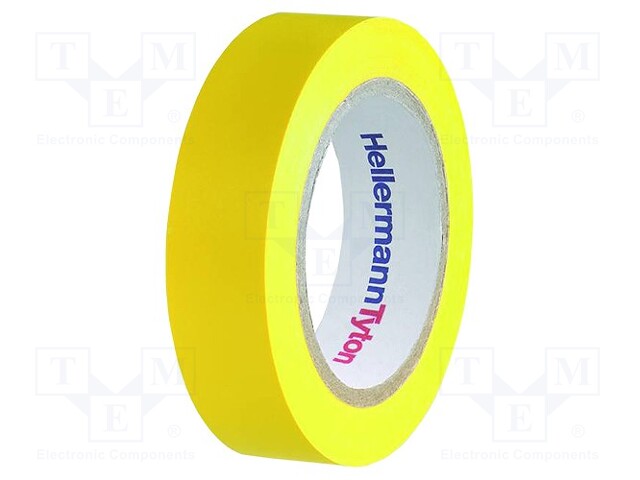 Tape: electrical insulating; W: 19mm; L: 25m; D: 0.15mm; yellow; 220%