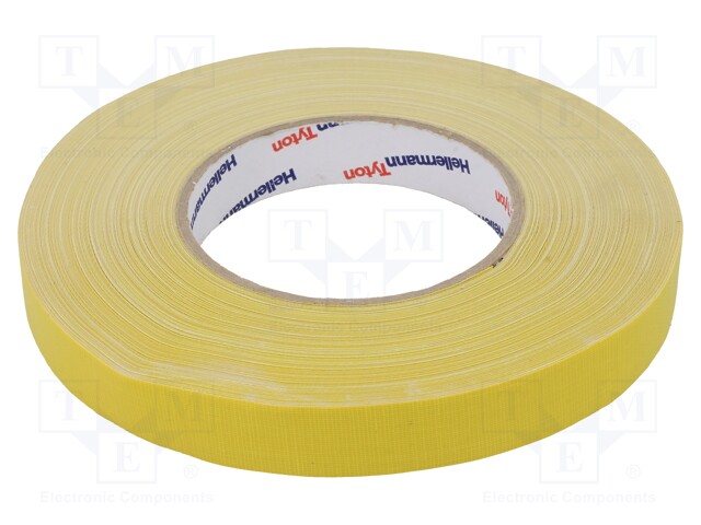 Tape: fixing; W: 19mm; L: 50m; yellow; -30÷80°C; 64N/cm; 10%