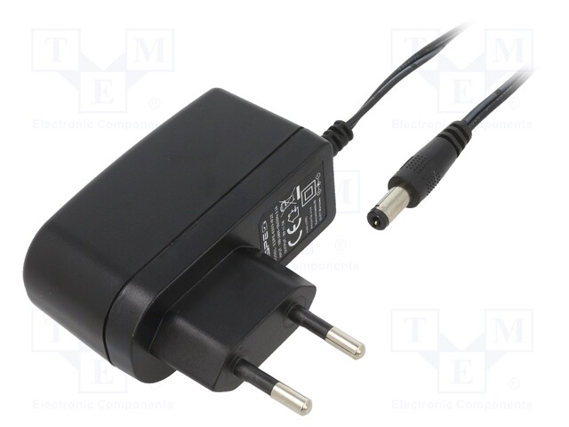 Power supply: switched-mode; 9VDC; 1A; Out: 5,5/2,1; 9W; Plug: EU