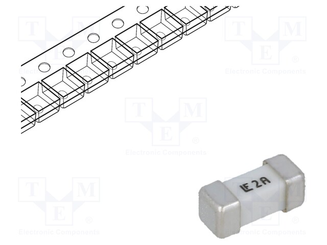 Fuse: fuse; ultra rapid; 2A; 125VAC; SMD; ceramic; Case: 2410; 453