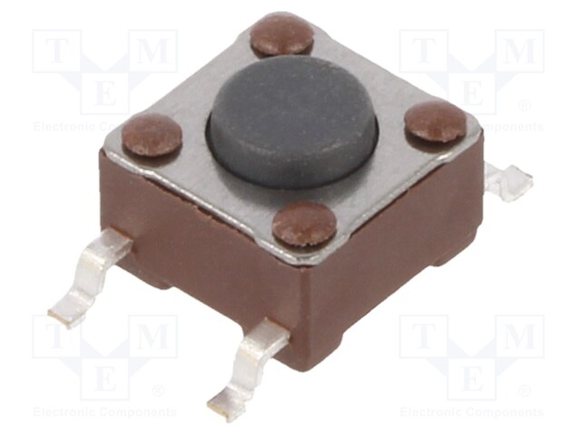 Switch: microswitch TACT; Pos: 2; SPST-NO; 0.05A/24VDC; Body: brown