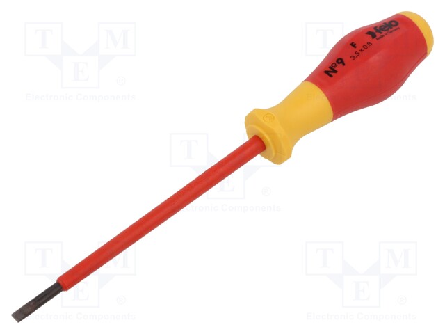 Screwdriver; insulated; slot; 3,5x0,8mm