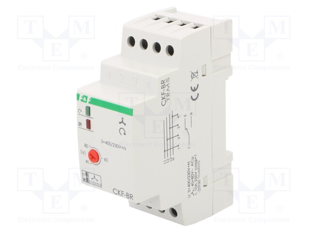 Module: voltage monitoring relay; DIN; SPDT; 250VAC/16A; 4s; IP20