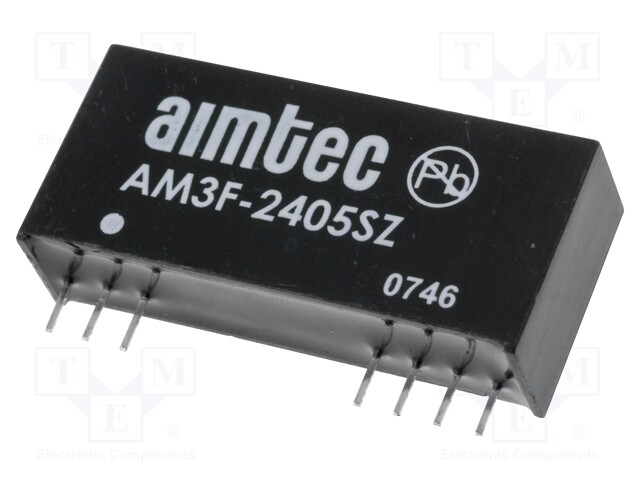 Converter: DC/DC; 3W; Uin: 21.6÷26.4V; 5VDC; Iout: 600mA; SIP12