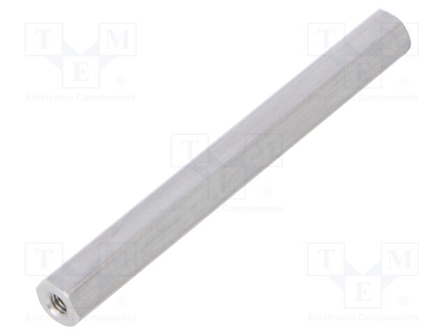 Screwed spacer sleeve; Int.thread: M2,5; 50mm; hexagonal