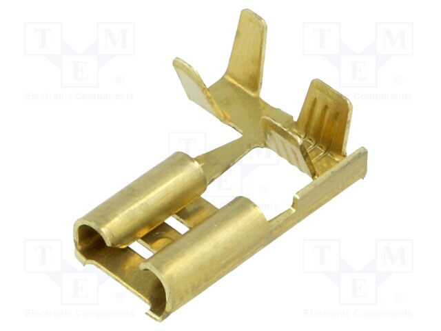 Terminal: flat; 6.3mm; 0.8mm; female; 1.5÷2.5mm2; crimped; brass