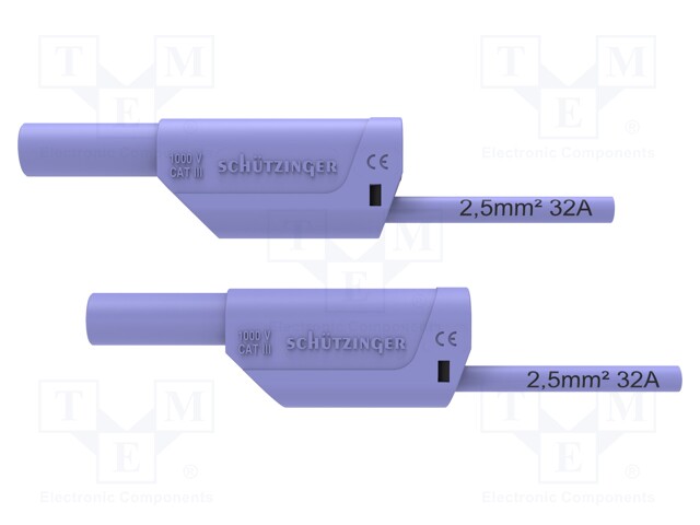 Test lead; 32A; 4mm banana plug-4mm banana plug; Urated: 1kV