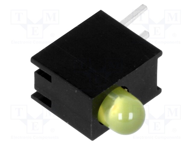 LED; in housing; yellow; 3mm; No.of diodes: 1; 20mA; 60°; 1.6÷2.6V