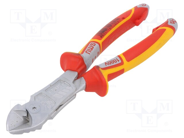 Pliers; side,cutting,insulated; 200mm; Cut: with side face