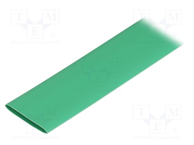 Heat shrink sleeve; glueless; 2: 1; 16mm; L: 1m; green; polyolefine