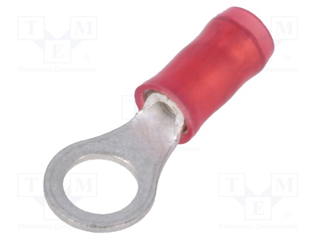 Ring terminal; M5; 0.3÷1.4mm2; crimped; for cable; insulated; red