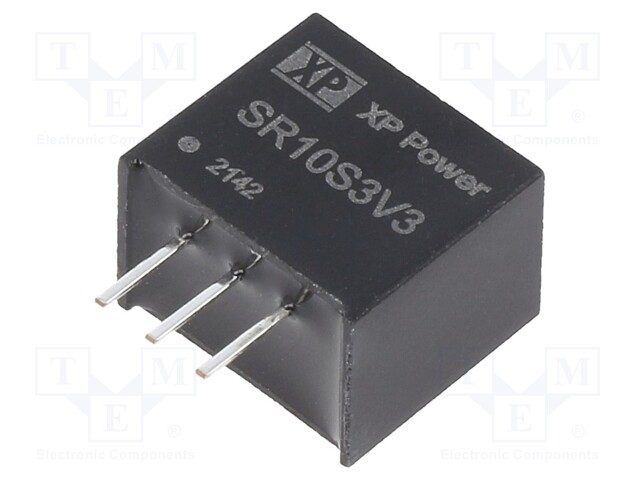 DC/DC Converter, Regulated, ITE, 1 Output, 3.3 W, 3.3 V, 1 A, SR Series