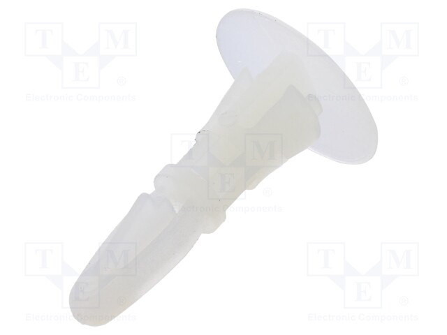 Assembly stud; polyamide; L: 9.5mm; latch/latch; Ø2: 5.4mm; Ø1: 4mm