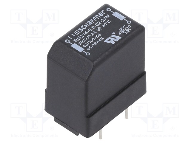 Inductor: wire with current compensation; THT; 27mH; 800mA; 500mΩ