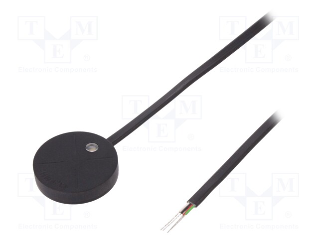 RFID reader; 35.8x6mm; 1-wire; 12V; f: 13,56MHz; Range: 40mm; 55mA